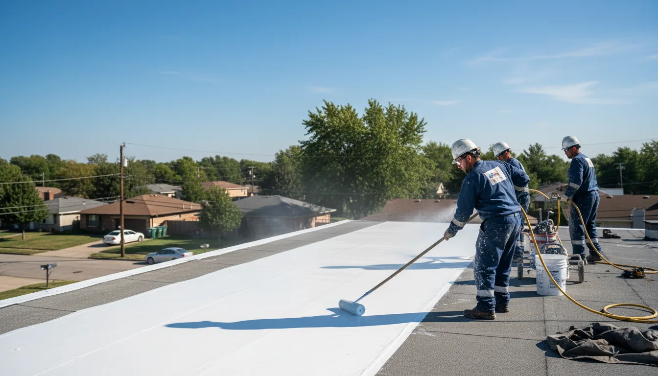 Commercial roof coating in Wingate, TX near me